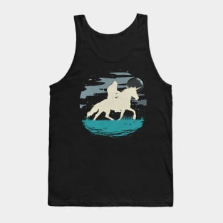 Retro Bigfoot Riding Unicorn Tank Top